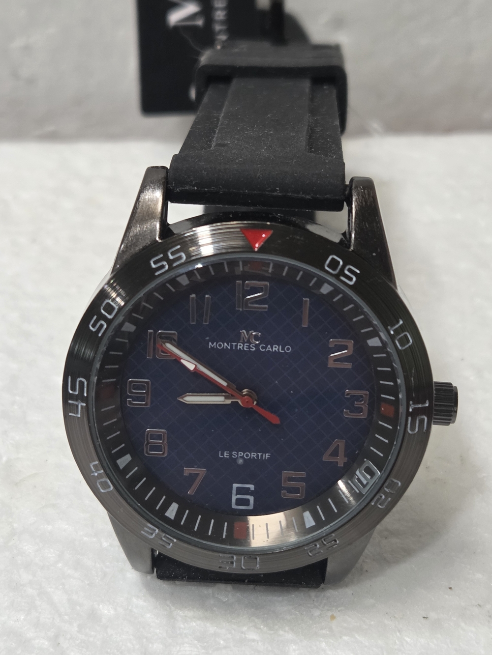 Montres Carlo Le Sportif Men's Blue Dial Sport Watch Water Resistant